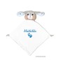 Preview: Schnuffeltuch Hase mit Schreibschrift